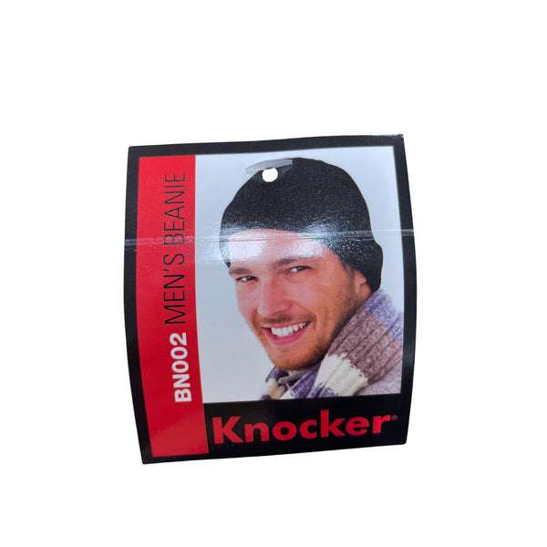 Knocker Mens Gray Knit Beanie Soft Stretchable Winter Hat BN002
