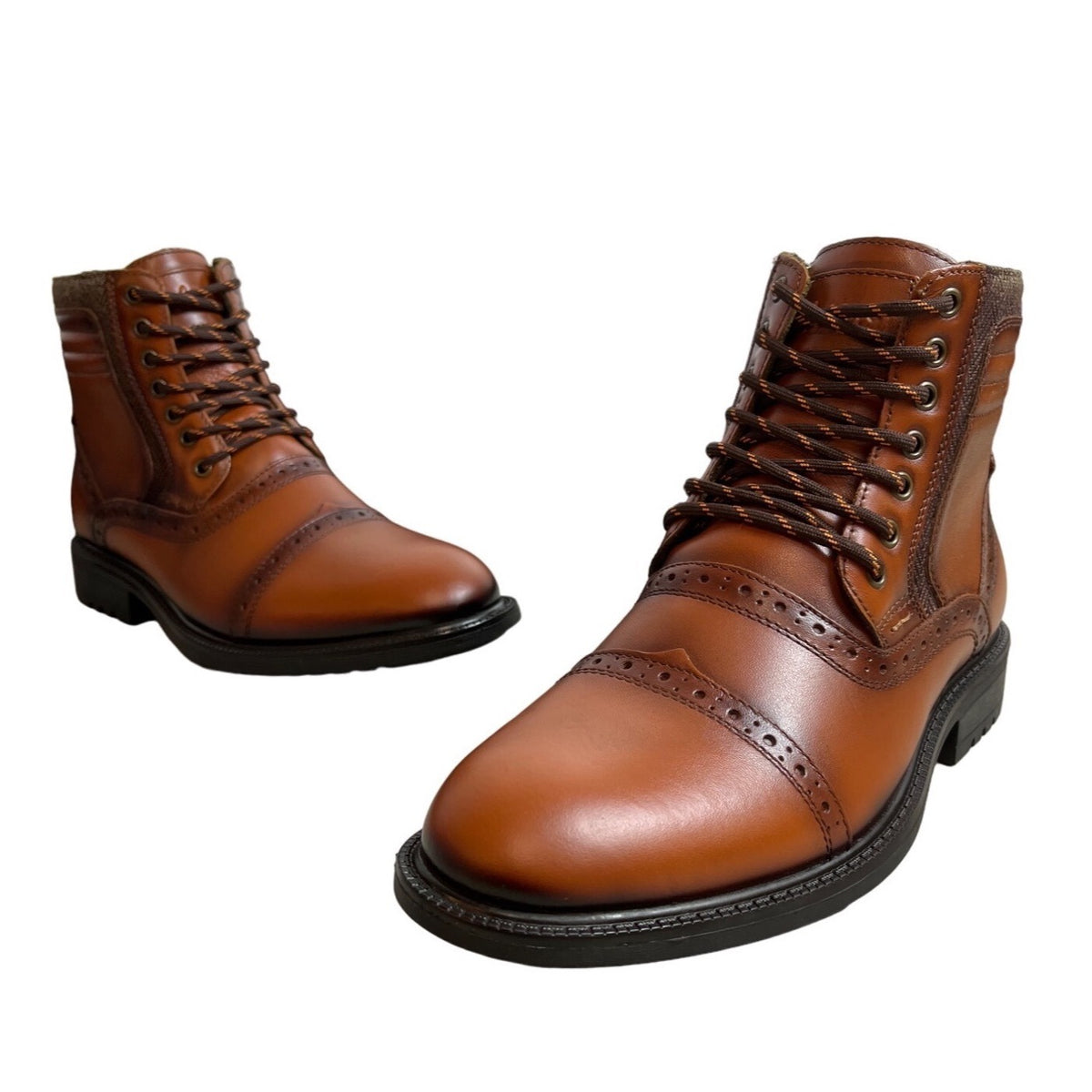 Arkbird Men's Tan Brown Leather Low Calf Oxford Boots Sz 8