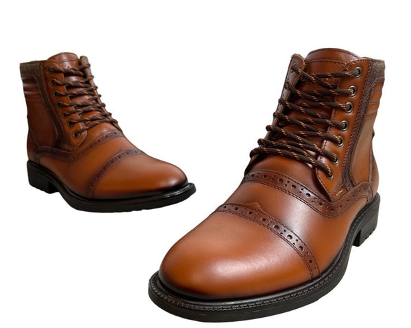 Arkbird Men's Tan Brown Leather Low Calf Oxford Boots Sz 8