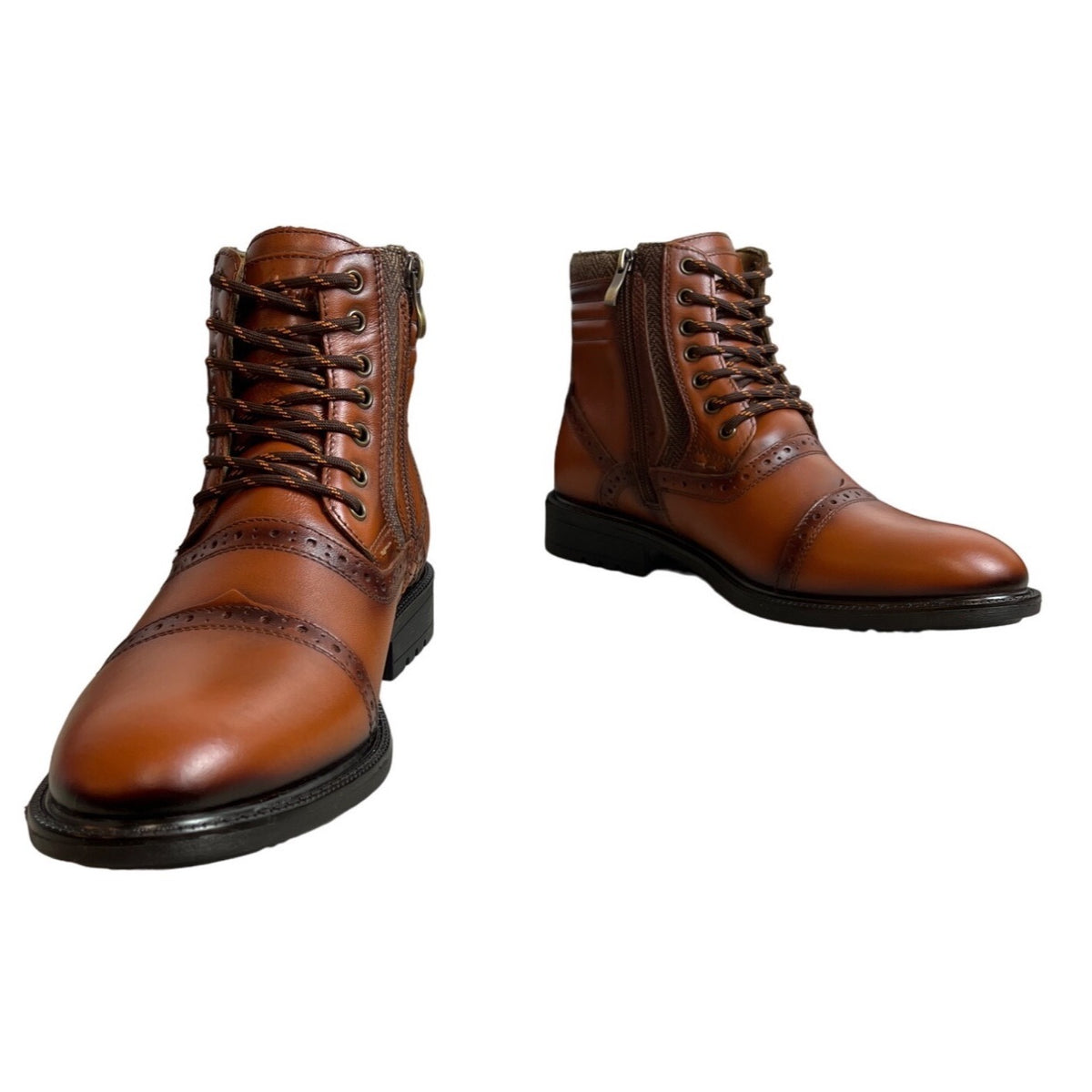 Arkbird Men's Tan Brown Leather Low Calf Oxford Boots Sz 8