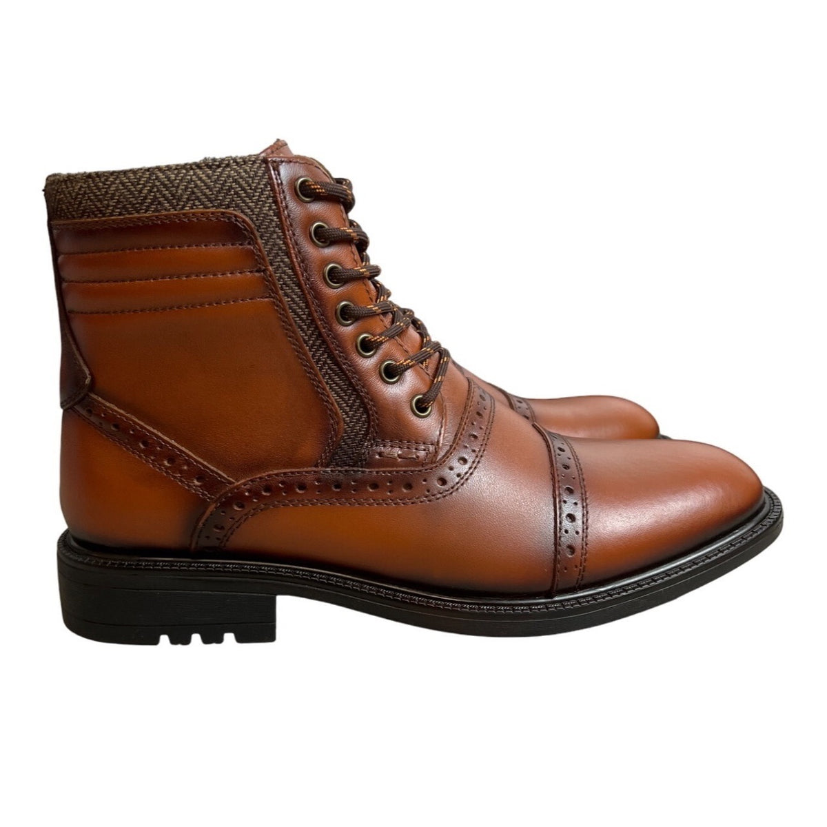 Arkbird Men's Tan Brown Leather Low Calf Oxford Boots Sz 8