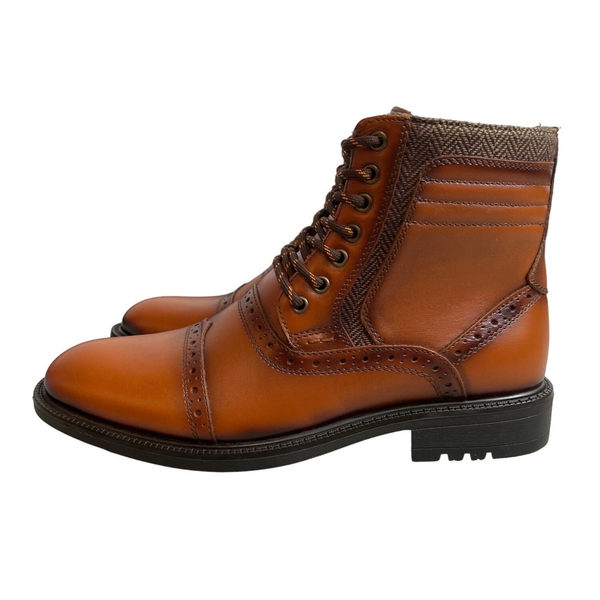 Arkbird Men's Tan Brown Leather Low Calf Oxford Boots Sz 8