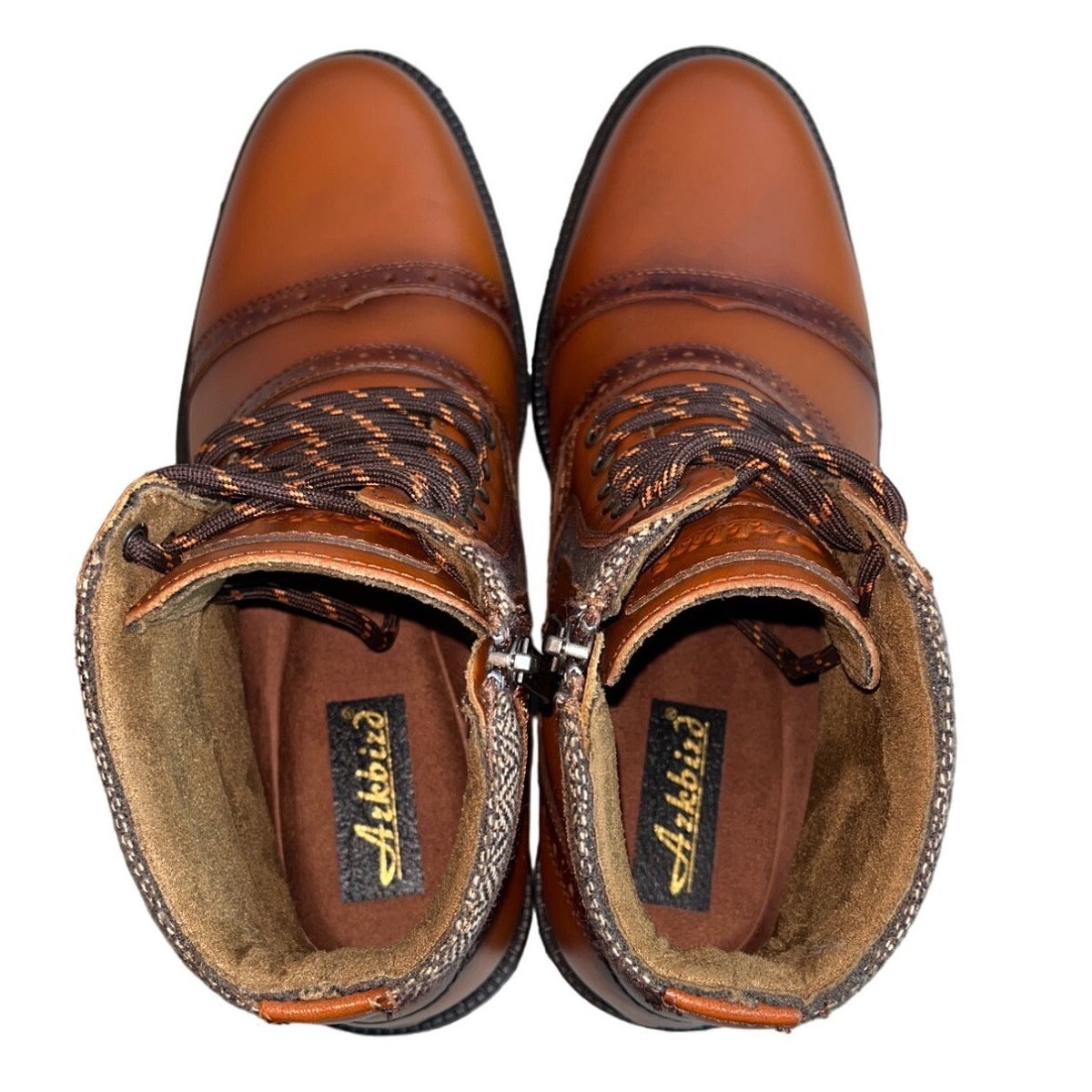 Arkbird Men's Tan Brown Leather Low Calf Oxford Boots Sz 8