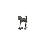 Cat-Themed Womens Unique Silver-Tone Metal Articulated Brooch Pin With Dangling Legs