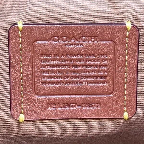 Coach Women’s Beige Monogram Leather Adjustable Strap Chaise Crossbody Bag