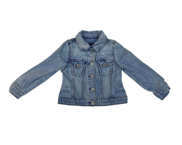 Gap Toddler Denim Jacket With Button Closure & Dual Chest Pockets Sz 2