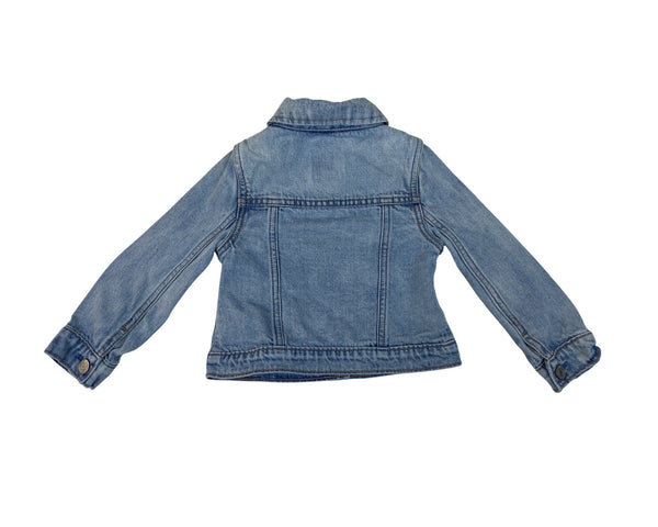 Gap Toddler Denim Jacket With Button Closure & Dual Chest Pockets Sz 2