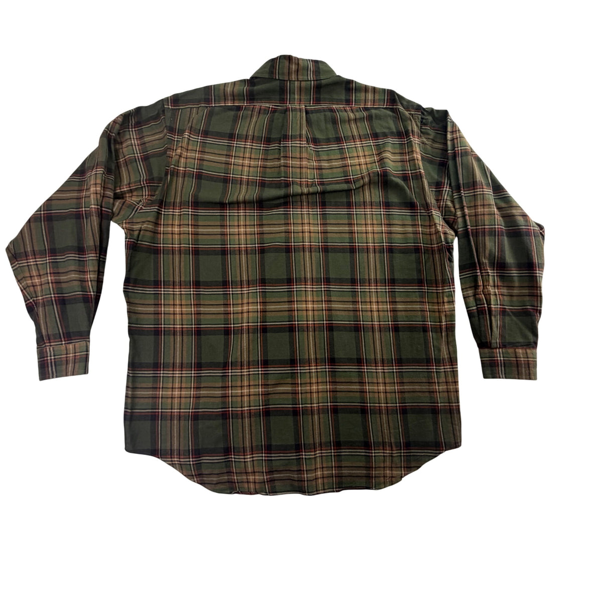 Ralph Lauren Mens Green Plaid Button-Down Shirt Long Sleeve Classic Fit Sz L