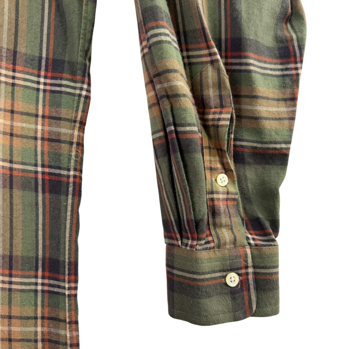 Ralph Lauren Mens Green Plaid Button-Down Shirt Long Sleeve Classic Fit Sz L