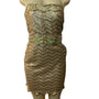 Clarisse Women's Gold Sequined Bodycon Strapless Dress Sz 15/16 (EUR 46/47) - NWT