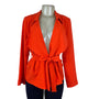 Vince Camuto Women's Orange Open Front Tie Belt Sweater Size 10P - New