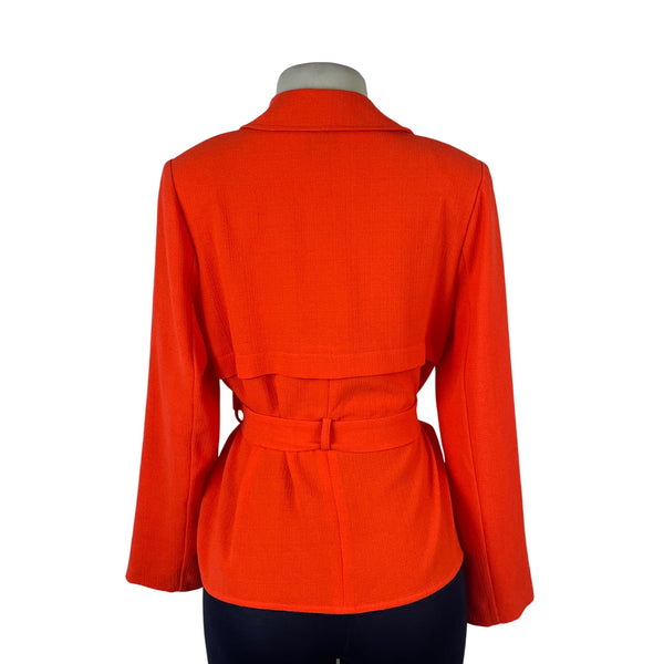 Vince Camuto Women's Orange Open Front Tie Belt Sweater Size 10P - New