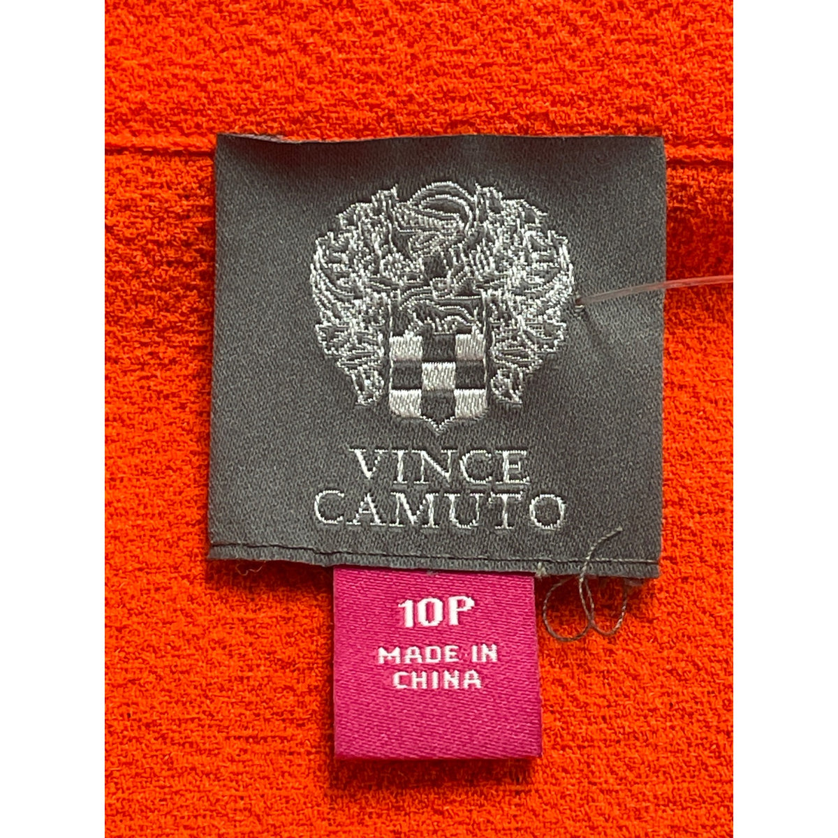 Vince Camuto Women's Orange Open Front Tie Belt Sweater Size 10P - New