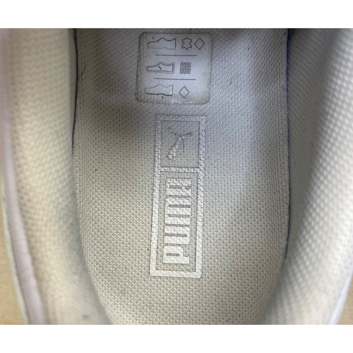 Puma Women’s White Green Pink Leather Lace Up Casual Platform Sneakers Size 8.5