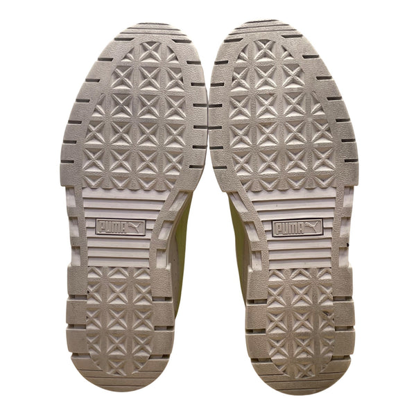 Puma Women’s White Green Pink Leather Lace Up Casual Platform Sneakers Size 8.5