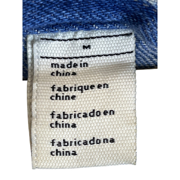 Levis Womens Blue Denim Jacket With Button-Up Closure Faded Wash M