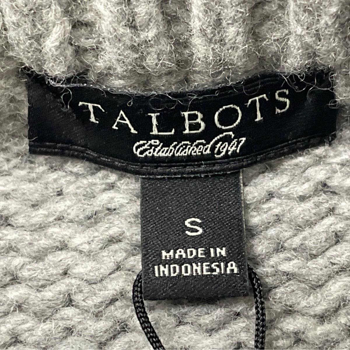 Talbots Women’s Gray Double-Breasted Knit Sweater Jacket Mock Neck Sz S - New
