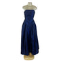 Michaelangelo Strapless Blue Satin Formal Evening Dress Elegant Gown Size 4