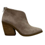 Vince Camuto Women’s Taupe Suede Back Zipper Ginsel Heeled Ankle Boots Size 8M