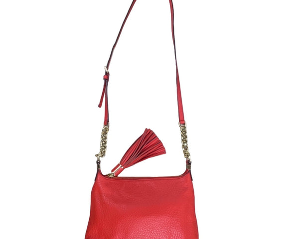 Michael Kors Women's Orange Golden Chain Strap Weston Crossbody Bag Sz M