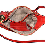 Michael Kors Women's Orange Golden Chain Strap Weston Crossbody Bag Sz M
