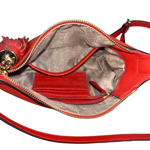 Michael Kors Women's Orange Golden Chain Strap Weston Crossbody Bag Sz M
