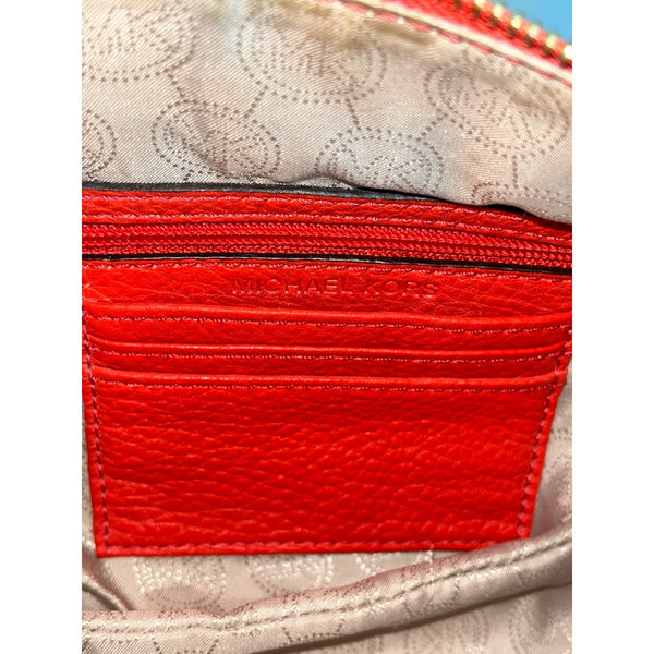 Michael Kors Women's Orange Golden Chain Strap Weston Crossbody Bag Sz M