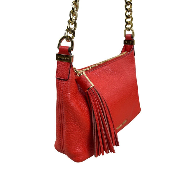 Michael Kors Women's Orange Golden Chain Strap Weston Crossbody Bag Sz M