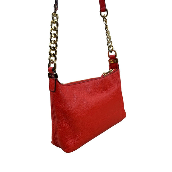 Michael Kors Women's Orange Golden Chain Strap Weston Crossbody Bag Sz M