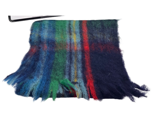 Glen Cree Unisex Multicolor Mohair Plaid Scarf Manufactured In Scotland Wool Blend
