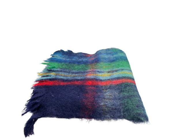Glen Cree Unisex Multicolor Mohair Plaid Scarf Manufactured In Scotland Wool Blend