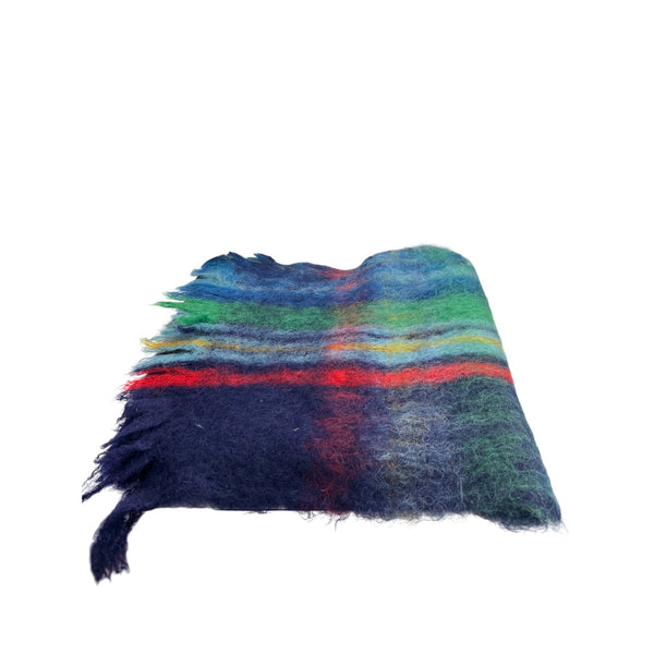 Glen Cree Unisex Multicolor Mohair Plaid Scarf Manufactured In Scotland Wool Blend