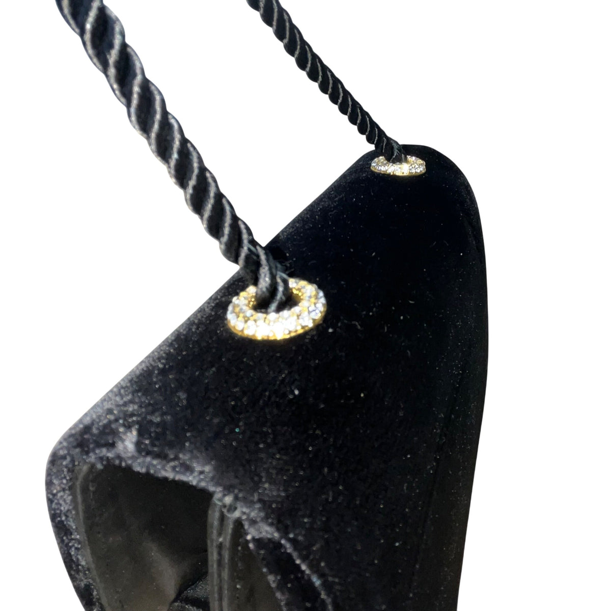 Carla Marchi Women’s Black Velvet Compact Design Evening Crossbody Bag