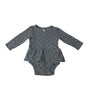 Carters Baby Girl 6M Long Sleeve Grey Bodysuit Pink Polka Dots - New