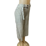 Derek Heart Women's Green and White Wide Leg Pants Sz S