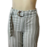 Derek Heart Women's Green and White Wide Leg Pants Sz S