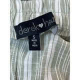 Derek Heart Women's Green and White Wide Leg Pants Sz S