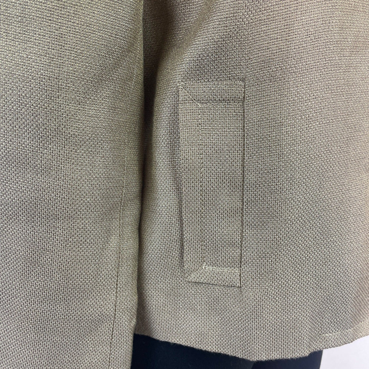 Talbots Beige Textured Open Blazer With Button Closures & Pockets Sz 4