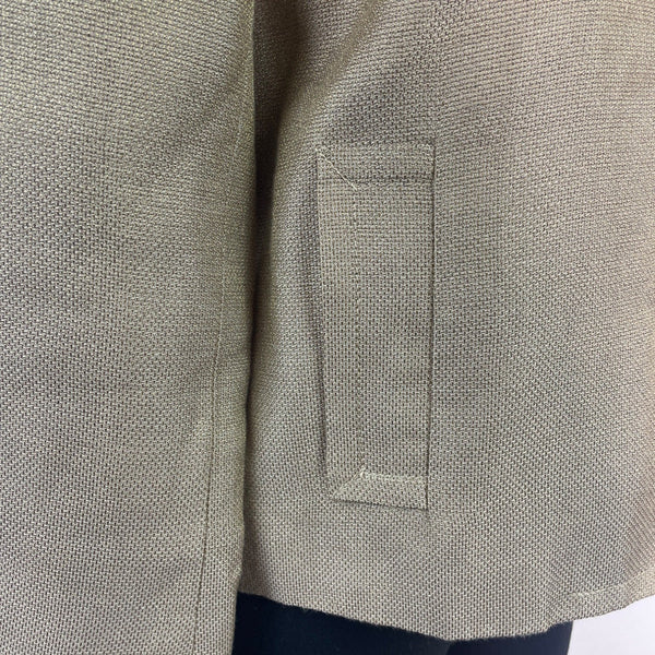 Talbots Beige Textured Open Blazer With Button Closures & Pockets Sz 4