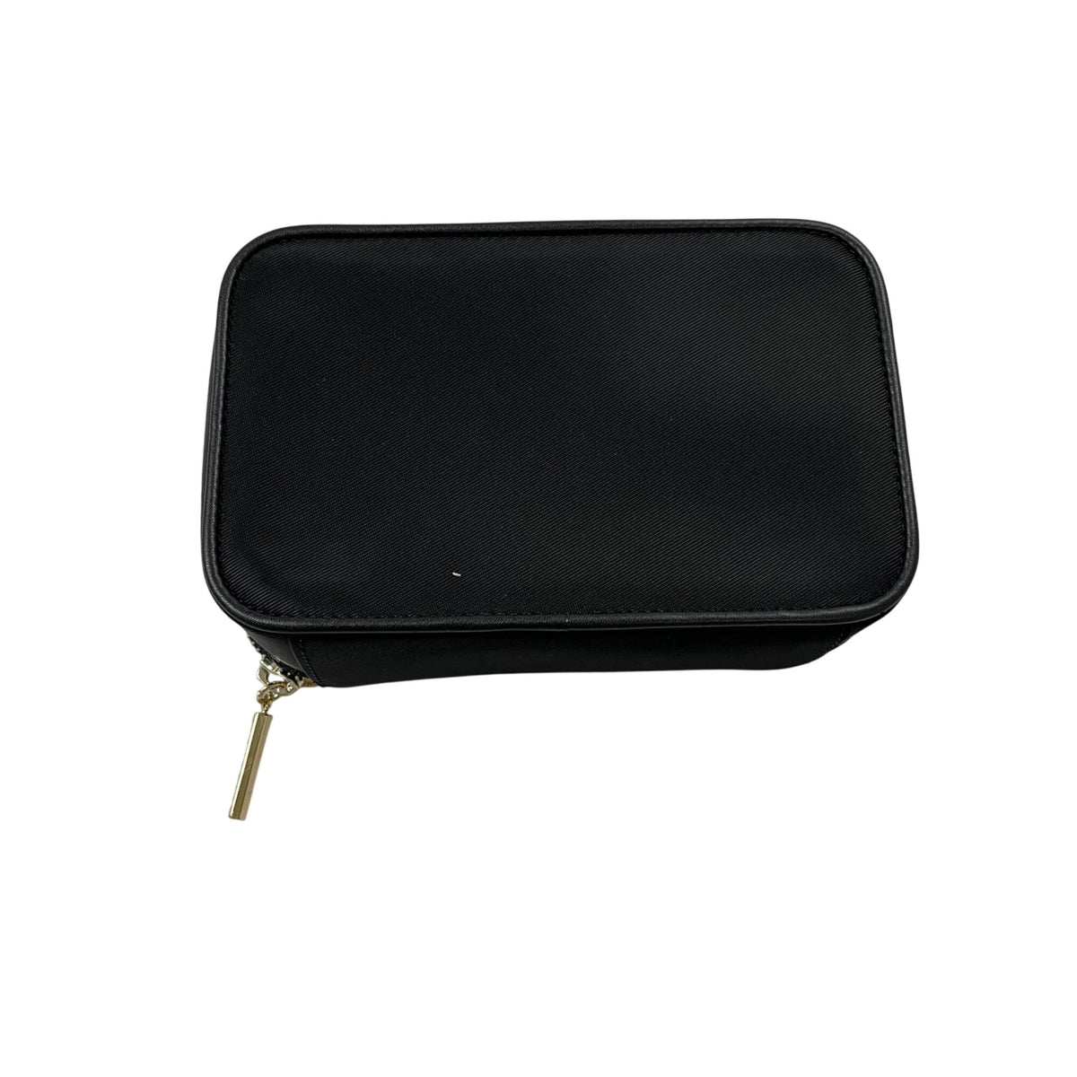 Welden Unisex Black Geometric Quilted Travel Pouch With Divider Compartments & Mesh Pocket