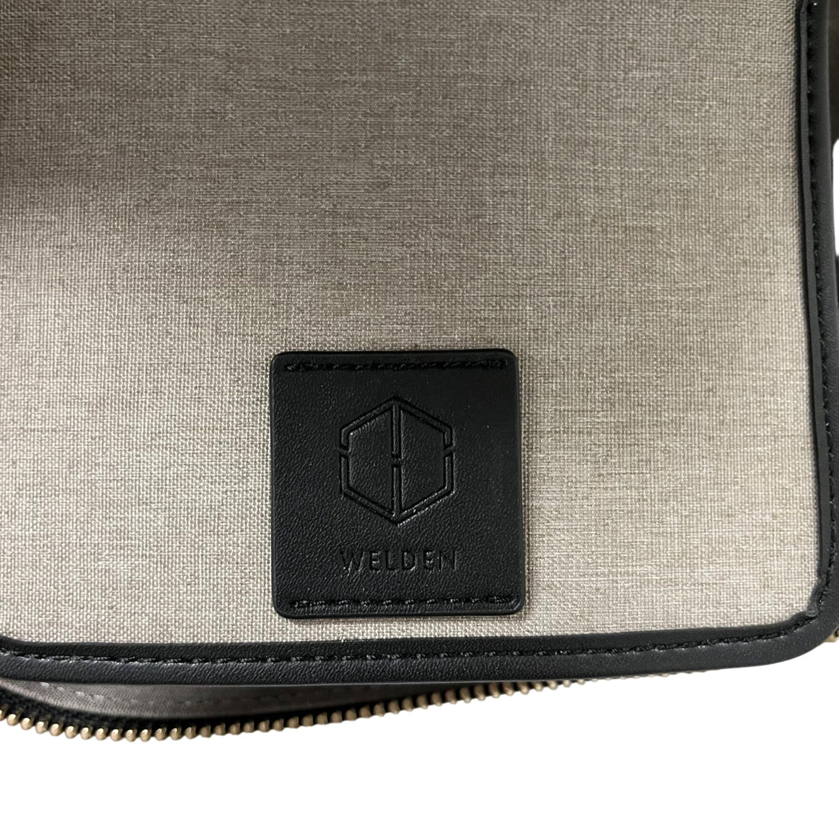 Welden Unisex Black Geometric Quilted Travel Pouch With Divider Compartments & Mesh Pocket