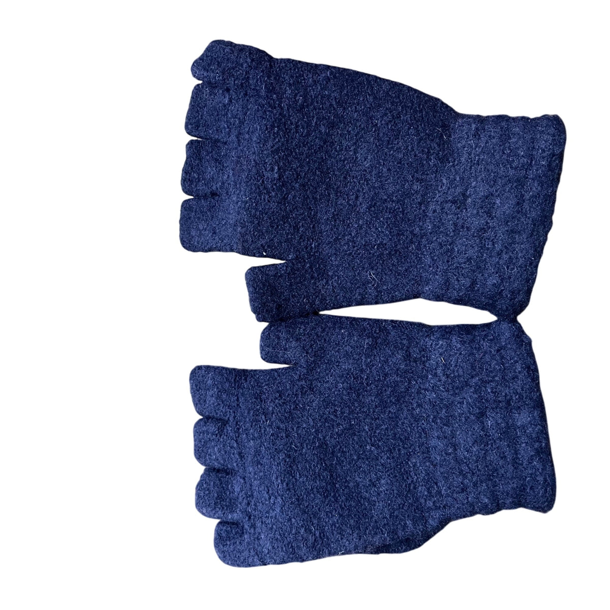 Fashion Unisex Navy Wool Convertible Gloves Fingerless & Mitten Flap Winter Warm
