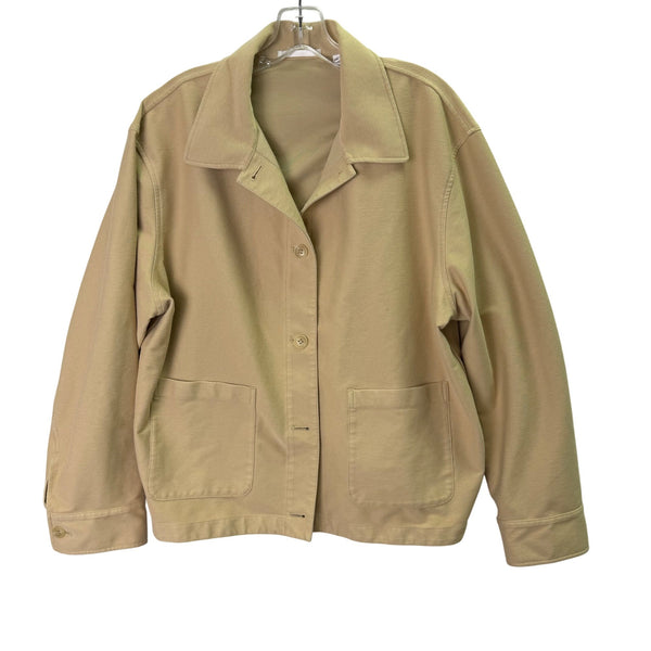 Uniqlo Mens Beige Cotton Casual Button-Up Jacket Size XL