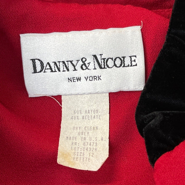 Danny & Nicole Women's Red Button Up Dress Sz 12