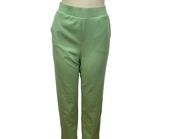 Appleseeds Womens Stretch Pull-On Pants Green  Size M- New