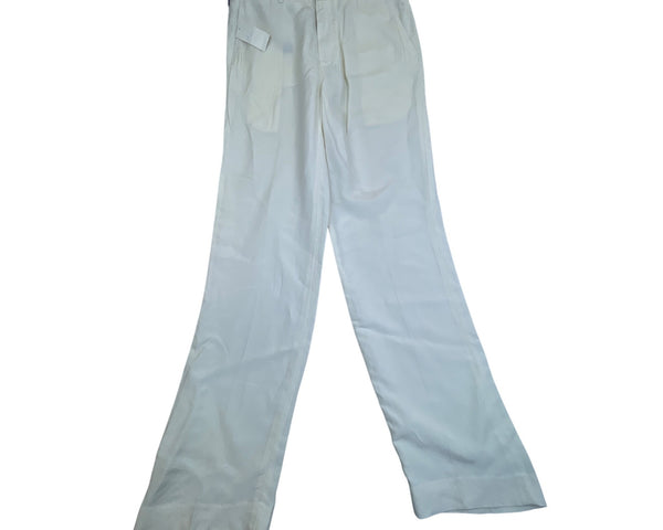 Polo Ralph Lauren Men’s White Linen Flat-Front Dress Pants Size 34-34 - New