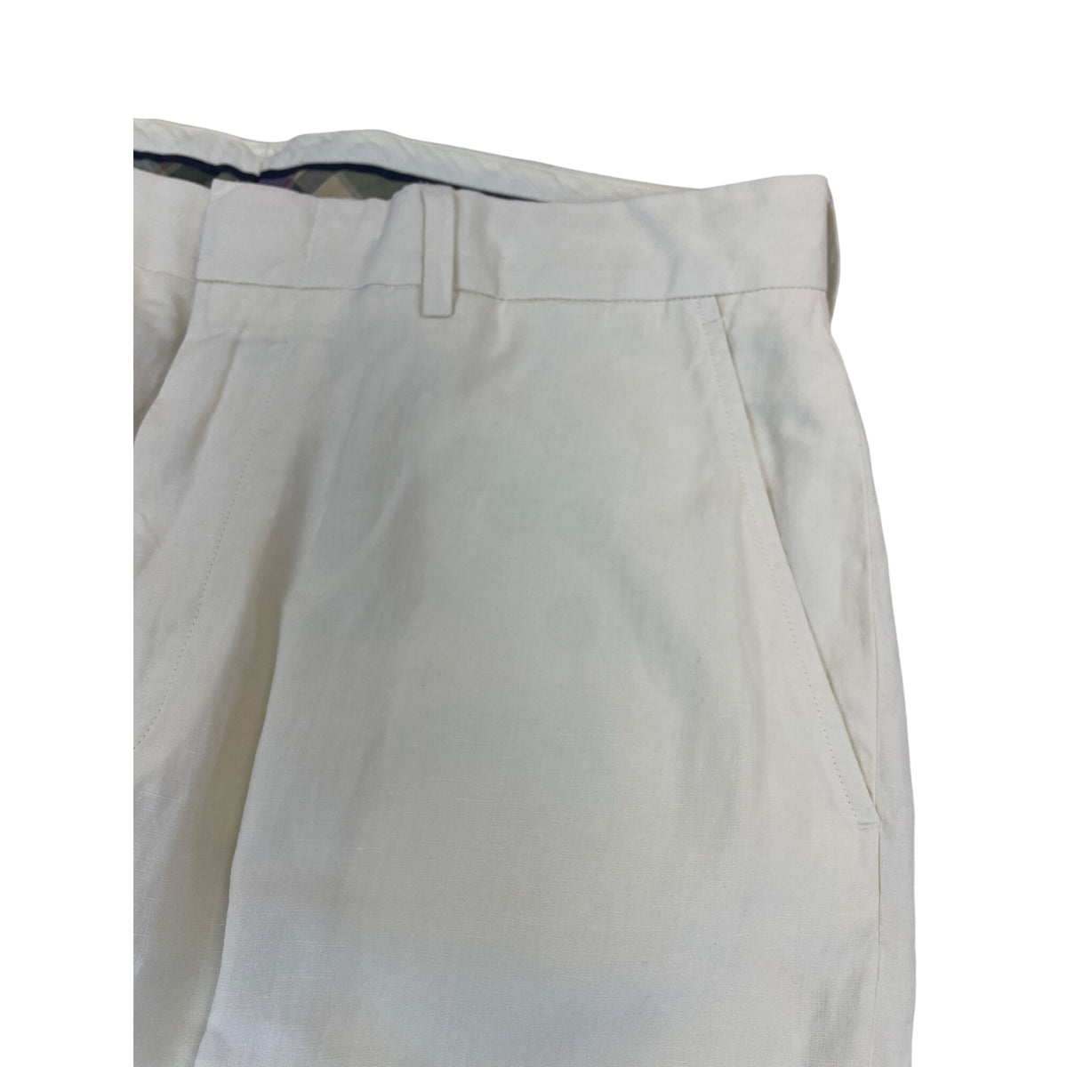 Polo Ralph Lauren Men’s White Linen Flat-Front Dress Pants Size 34-34 - New