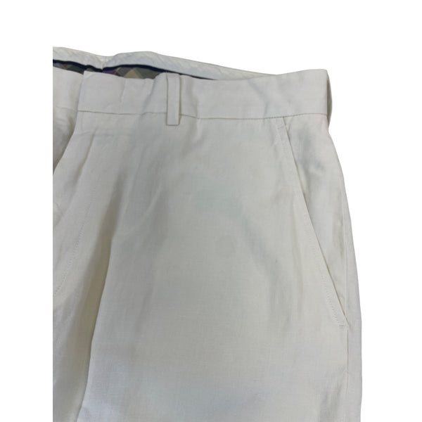 Polo Ralph Lauren Men’s White Linen Flat-Front Dress Pants Size 34-34 - New