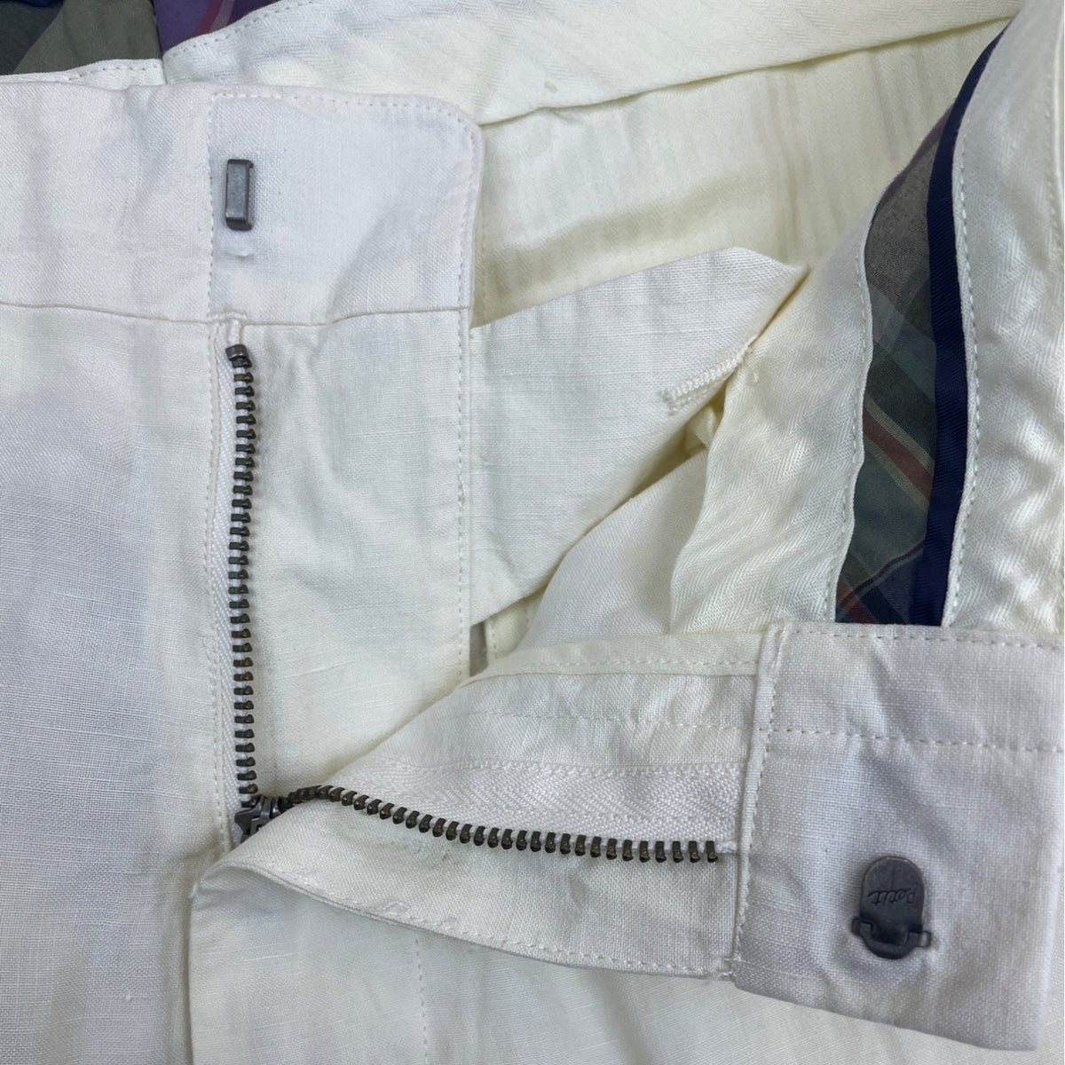 Polo Ralph Lauren Men’s White Linen Flat-Front Dress Pants Size 34-34 - New