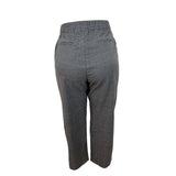 Gap Gray Women's Plaid High-Wasted Elasticated Wide-Leg Trousers Size MP- New